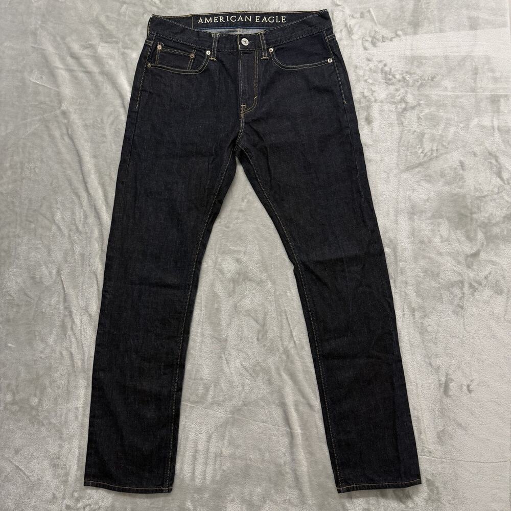 American Eagle Slim Straight 32x34 (*32x33) Dark Wash Denim Jeans